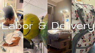 LABOR amp DELIVERY VLOG ᝰᥫ᭡。INDUCED AT 41 WEEKS  24 HOURS IN LABOR [upl. by Liddle]