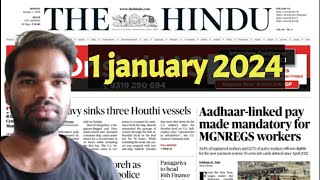 1 january 2024  the hindu newspaper editorial analysis  current affairs today  thehindu UPSC [upl. by Ebonee]