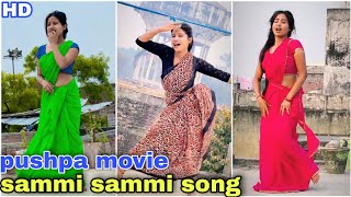 sammi sammi song anjali chauhan new dance  pushpa movie song  mr sunil experiment [upl. by Worlock832]