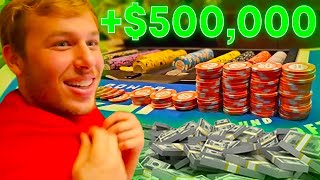 WINNING OVER 500000 IN VEGAS HIGH ROLLER BLACKJACK [upl. by Ludovick]