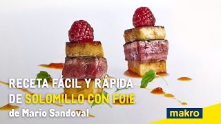 Receta fácil y rápida de solomillo con foie de Mario Sandoval [upl. by Damara]