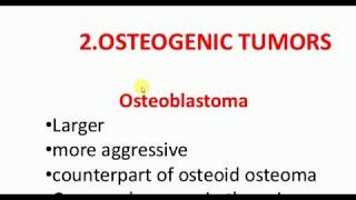 ORTHOPEDICS LECTURES  Tumors  OSTEOBLASTOMA  OSTEOID OSTEOMA [upl. by Atinniuq]