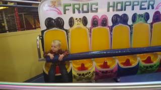 2 year old on the frog hopper at bullwinkles [upl. by Erlewine]