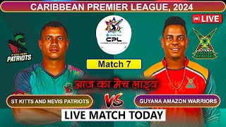 CPL Live  SKNP vs GAW Live  7th Match  CPL T20 Live CaribbeanPremierLeague 2024LiveLordGameYT1 [upl. by Bena189]