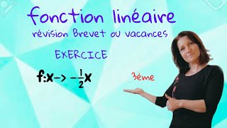 exercice fonction linéaire Mathématiques collège niveau 3ème [upl. by Clarabelle]