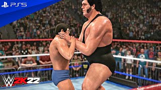 WWE 2K22  Andre The Giant vs Bruno Sammartino  WWE Championship Match at SummerSlam 1988  4K60 [upl. by Bryon]