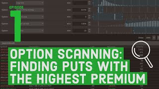 Option Scanning How to Find Puts with the Highest Premium [upl. by Nekcarb]