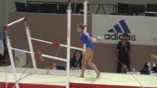 Daria Spiridonova RUS  Bars  2015 European Championships Quals [upl. by Aneelahs]