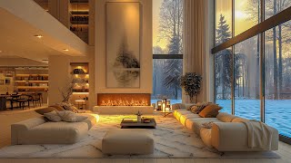 Winter Jazz Music In A Cozy Living Room  Soft Jazz Background Music With Relaxing Fireplace Sounds [upl. by Ruel]