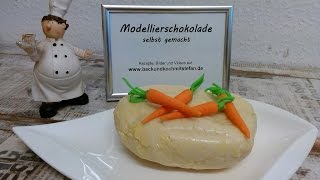 Helle Modellierschokolade selbst gemacht  Rezept  Tutorial [upl. by Koerner127]