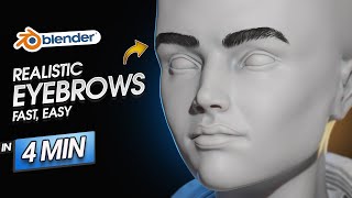 How to Create Realistic Eyebrows in Blender in 4 Minutes [upl. by Abana582]