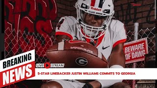 5star linebacker Justin Williams commits to Georgia Kroger Commitment Special [upl. by Eille]