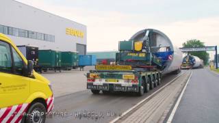 Bolk Transport  Transport of windturbines in The Netherlands  Long Version [upl. by Maze]