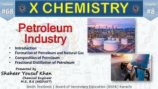 68 Petroleum Industry  Chap 8 Industrial Chemistry  10 new chemistry book  Sindh Board  ykSir [upl. by Dorsy]