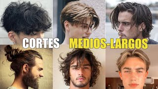 7 MEJORES CORTES de PELO MEDIO Y LARGOS para HOMBRE este 2023  COMO peinar CABELLO LARGO [upl. by Roderica]