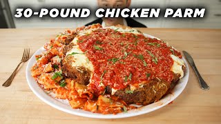 I Made A Giant 30Pound Chicken Parmesan [upl. by Ettenwahs]