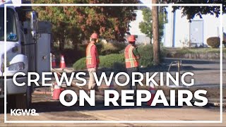 Large main break causes discolored water in Northwest Portland [upl. by Seidule556]