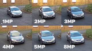 Gaia CCTV What do megapixels mean to your CCTV system Resolutions 1MP8MP compared [upl. by Ginni157]