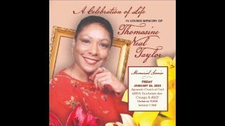 Memorial Service for Thomasine Neal Taylor [upl. by Ahtekahs]