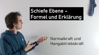 Schiefe Ebene  Kräftezerlegung  Formel und Erklärung  Physik Mittelstufe [upl. by Ahsats]