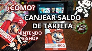 ¿Como añadir fondos Tarjeta Eshop Nintendo Switch  saldo eshop [upl. by Gathard746]