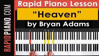 Bryan Adams  Heaven  GUITAR SOLO LESSON  GUITAR TAB  TUTORIAL 43 [upl. by Brause432]