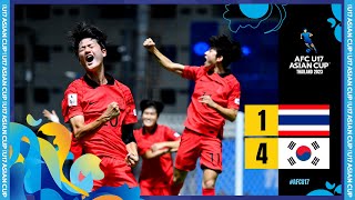 AFCU17  QF  Thailand 1  4 Korea Republic [upl. by Proudfoot]