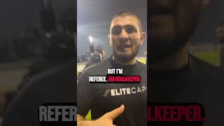 Hasbulla shows Khabib Nurmagomedov Drone Skills at soccer match [upl. by Sletten]