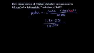 OCR AS Chemistry  Moles and Concentration Calculations [upl. by Parthenia]