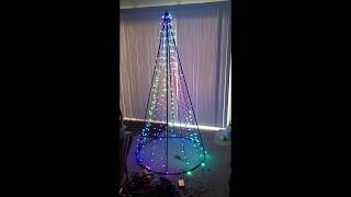 Dream Color LED String Lights work with VSS WiFi Music Controller for Christmas tree [upl. by Bartie]