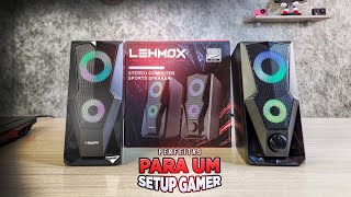 Caixa de Som Gamer Lehmox Hyper GT GTS3 Para Pc e Notebook BOA e BARATA com GRAVE e RGB [upl. by Aiseneg]