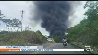 Un incendio produjo el atentado con explosivos contra el oleoducto Caño Limón [upl. by Klehm]