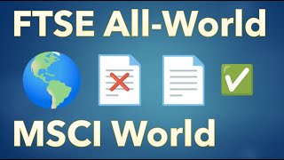 Bester ETF MSCI World vs FTSE AllWorld [upl. by Nims]