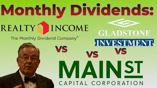 🌱Top 3 High Yield Dividend Stocks That Pay Monthly Monthly Dividend Stocks O vs MAIN vs GAIN 🌱 [upl. by Ahsieni]