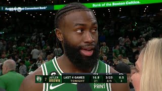 Jaylen Brown after ECF Game 5 They let us get TWO dont let us get another 😤  NBA on ESPN [upl. by Costin]