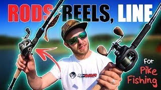 Gear for PIKE FISHING 🎣 Rods Reels Line Leader [upl. by Ainival]