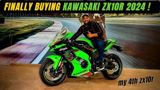 Finally buying kawasaki Zx10r 2024 😇 ye meri 4th zx10r hai 😜 [upl. by Ahsirkal]