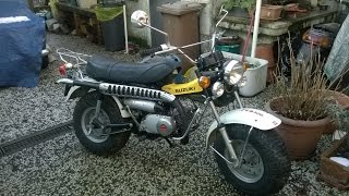 suzuki rv 90 original test start vintage beautiful 2 stroke 4 gear 1982 perfect motor engine sound [upl. by Zola]