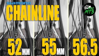 12 Speed CHAINLINE Explained  52 vs 55 vs 565 mm Shimano SLX M7100 vs M7120 Cranksets [upl. by Lerual86]