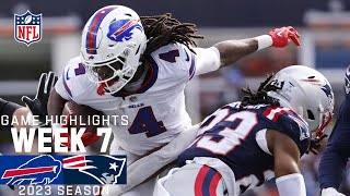 Buffalo Bills vs New England Patriots  2023 Week 7 Game Highlights [upl. by Jowett]