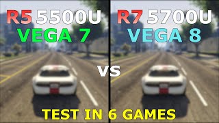 Ryzen 5 5500U Vega 7 vs Ryzen 7 5700U Vega 8 Gaming Test  2021 [upl. by Acinor]