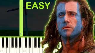 BRAVEHEART  EASY Piano Tutorial [upl. by Ethban]