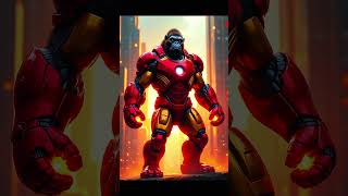 Iron man hybrid fusion 🥶🤯😱hybrids fusion ai animals shorts viewsviralvideosubscribersgrow [upl. by Niloc632]