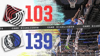 Portland Trail Blazers 103 Dallas Mavericks 139  Game Highlights  Jan 5 2024 [upl. by Bolling]