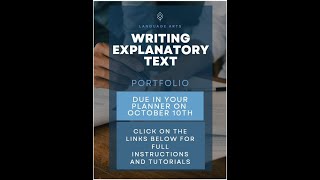 S1U5 Writing Explanatory Text Portfolio [upl. by Gretna]