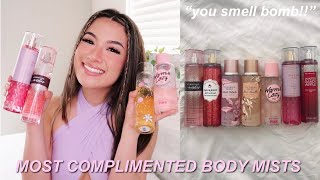 MY MOST COMPLIMENTED FRAGRANCE MISTS [upl. by Laise917]