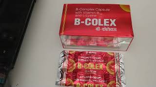 B colex capsule uses composition price dosage etc [upl. by Walston]