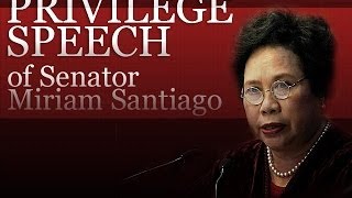 Livestream Privilege Speech of Sen Miriam Defensor Santiago [upl. by Dustin]