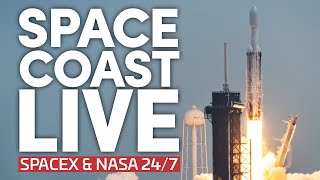 Space Coast Live 247 Views of NASA SpaceX Falcon 9 Operations and Starship Pad Construction [upl. by Urias]