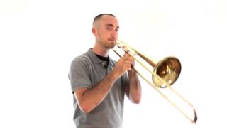 Trombone Lesson 7 First Five Notes F Eflat D C Bflat [upl. by Nohshan]